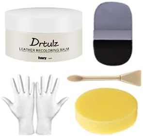 Leather Recoloring Balm, Leather Color Restorer Conditioner, Leather Restorer for Couches Paint, Leather Scratch Remover, Scratch Leather Faded Repair Kits for Vinyl Furniture (White, 75ML)