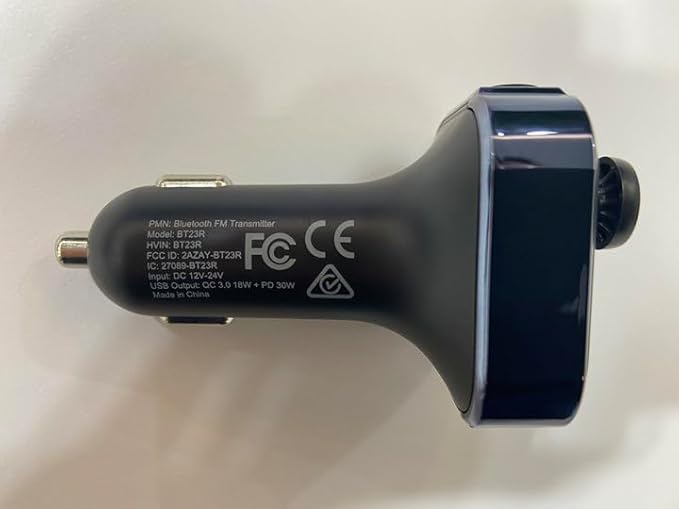 LENCENT Bluetooth 5.3 FM Transmitter, Wireless Radio Adapter Car Kit with Type-C PD 30W+ QC3.0 Fast USB Charger, Hands-Free Calling, Audio Stereo Mp3 Player Receiver, Supports U Disk, Color Light