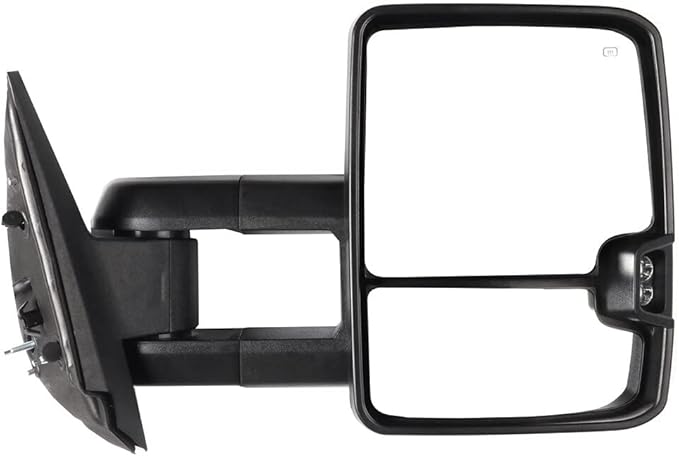ECCPP Towing Mirrors Tow Mirrors With 2007-2014 For Chevy Silverado For GMC Sierra 1500/2500 HD/3500 Power Adjusted Heated Led Turn Signal Running Width Light Black Pickup Truck