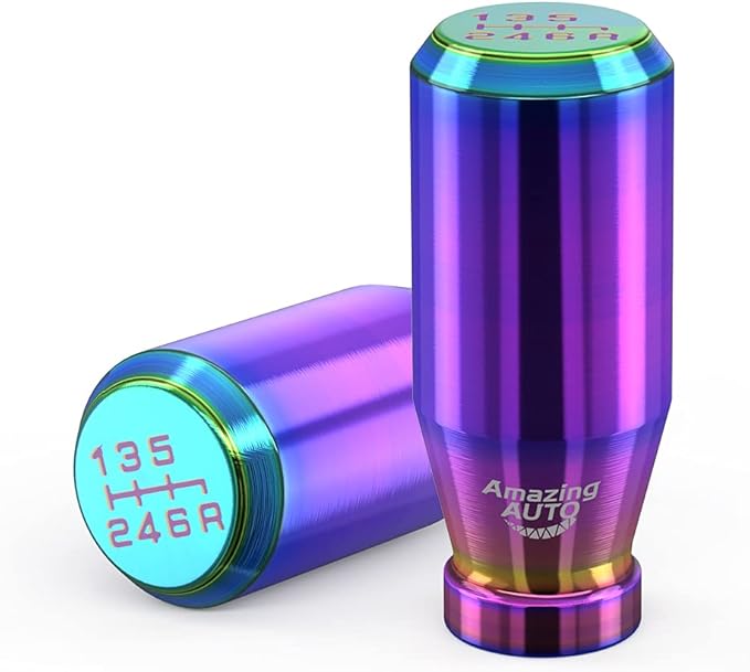 (Multicolor) Racing JDM Type-R Style 6 Speed Manual Universal Gear Shift Knobs Fit Compatible with Mazda Tacoma STi Nismo 2004 Honda Accord Subaru