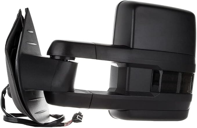 ECCPP Towing Mirrors Tow Mirrors With 2007-2014 For Chevrolet Silverado For GMC Sierra (07 For New Body) Power Adjusted Heated Led Turn Signal Width Light Black Pickup Truck