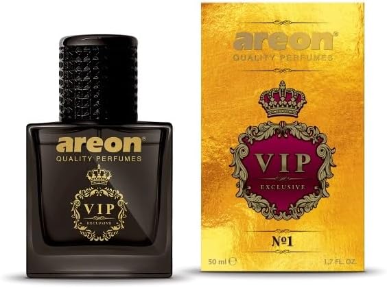 AREON VIPP01 Car Perfume 1.7 Fl Oz. (50ml) Glass Bottle Car Air Freshener Spray, VIP № 1