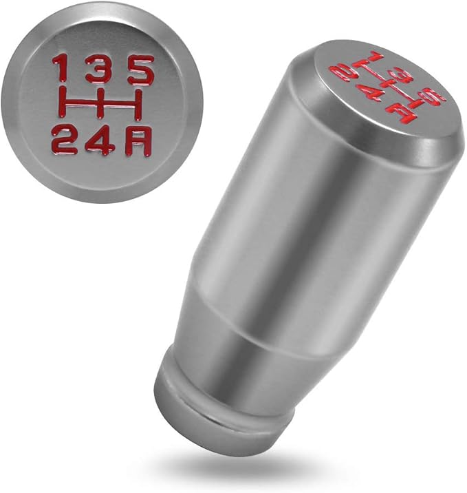 Manual Racing JDM Type-R Style 5 Speed Universal Gear Shift Knobs Fit Compatible with Mazda Tacoma STi Nismo 2004 Honda Accord Subaru