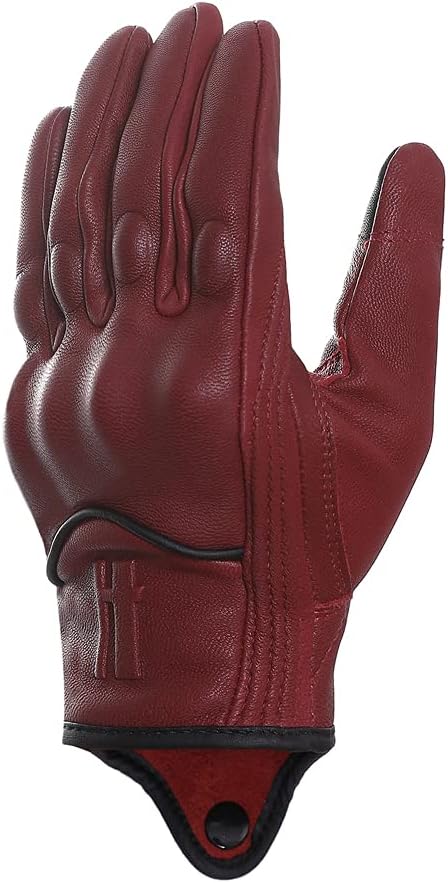 Harssidanzar Women's Motorcycle Gloves,Leather Motorcycle Gloves, Motorbike Gloves, Road Racing, Cycling, Climbing, Powersports Gloves Touchscreen GL016