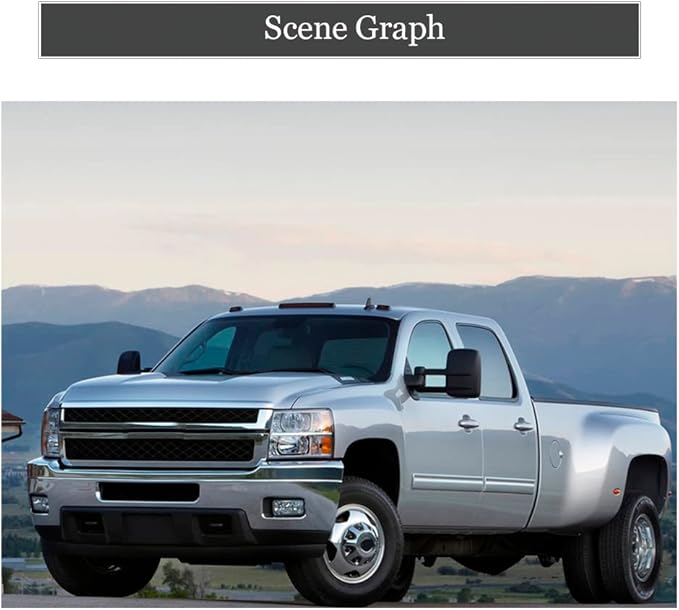 ReYee Towing Mirrors fit for 2007-2014 Chevy Silverado 1500 2500 3500 Suburban Avalanche Tahoe GMC Sierra Yukon Tow Mirrors with Manually Adjustment Manual Folding Telescoping Black Cap