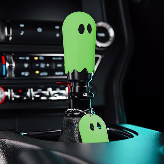 Glow Ghost Shift Knob -Night Glow Design Gear-Shift-knobs Universal Gear Knob / 3 Adapters (M8x1.25/M10x1.5/M12x1.25) Cool Automotive Car Accessories Gift for Man