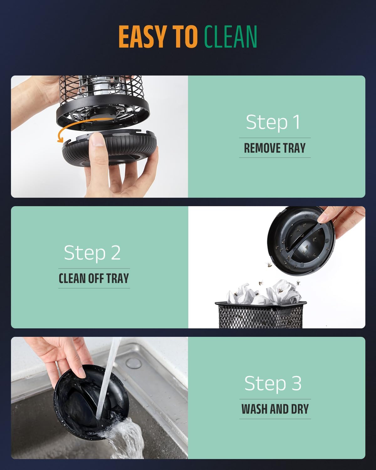 Buzbug LED Bug Zapper Indoor Outdoor, 10 Years Lifespan, 6.5ft Power Cord, IPX4 Waterproof, High-Voltage, Mosquito Zapper, Fruit Fly Mosquito Moth Gnat Trap Killer Zapper -MO008C (Pewter)