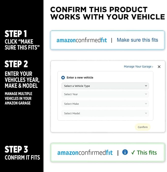 ClixWipers 24" + 16" (Set of 2) Black Carbon All Weather Premium Automotive Replacement Windshield Wiper Blades, Passenger and Driver Side Winter Wiper Blades for Various Car Models