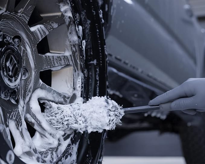 Premium Microfiber Wheel Brushes for Scratch-Free Detailing - 2 Pack Soft Wheel Brushes for Car Detailing, Car Wheel Cleaning Brush, Wheel Brush for car Detailing, Car Wheel Brush Kit