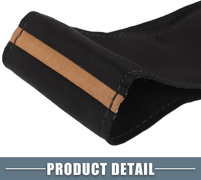 Car Hand Sewn DIY Steering Wheel Cover Breathable Comfortable 38cm Stitch on Wrap Cover Suede Brown Black Stitches Black