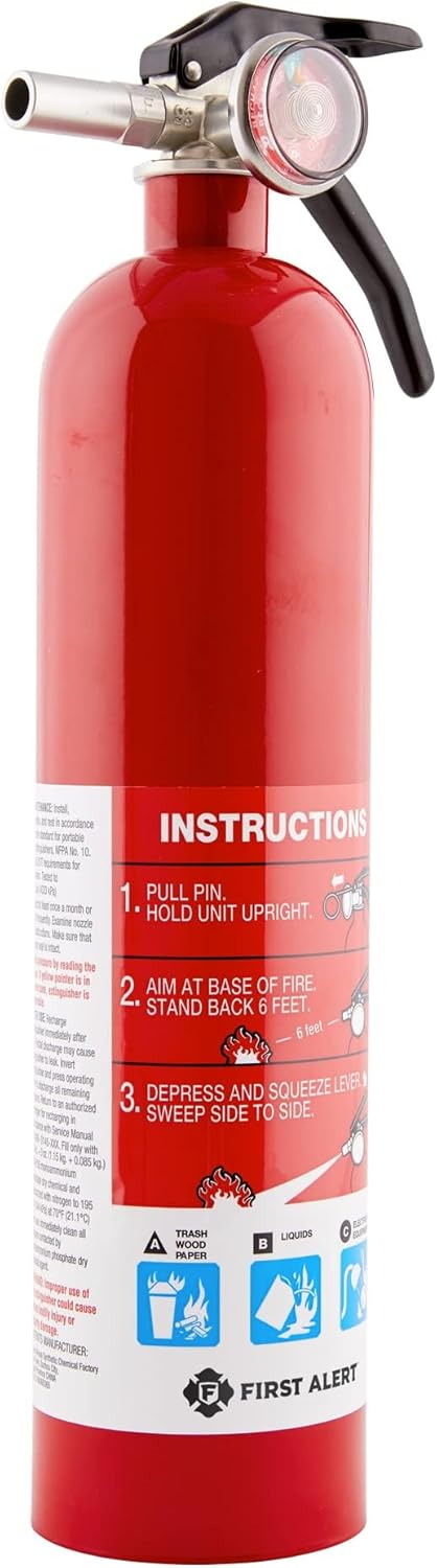 First Alert Home1-2, Standard Home Fire Extinguisher, Red, 2PACK