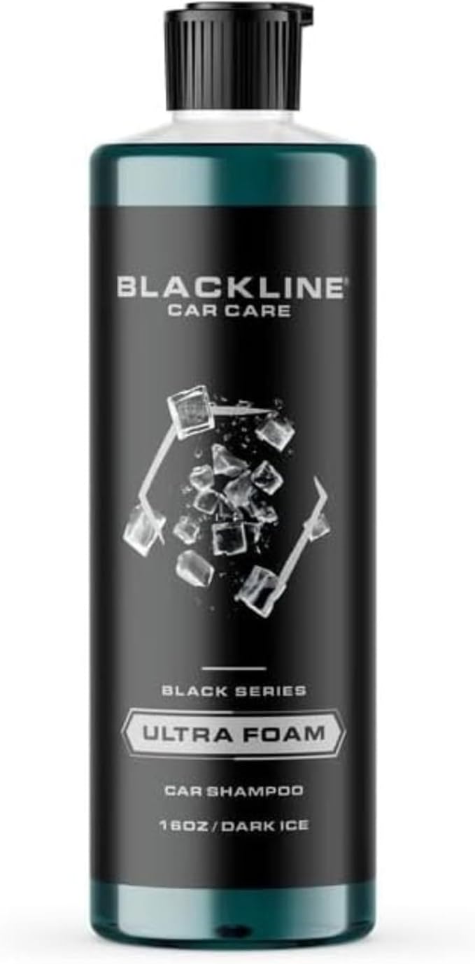 Blackline Automotive Extreme Foaming Car Shampoo - Extreme Ultra Foam Perfect for Ceramic Coatings - Compatible with Foam Cannon for Pressure Washer (16 FL Oz, Dark Ice)
