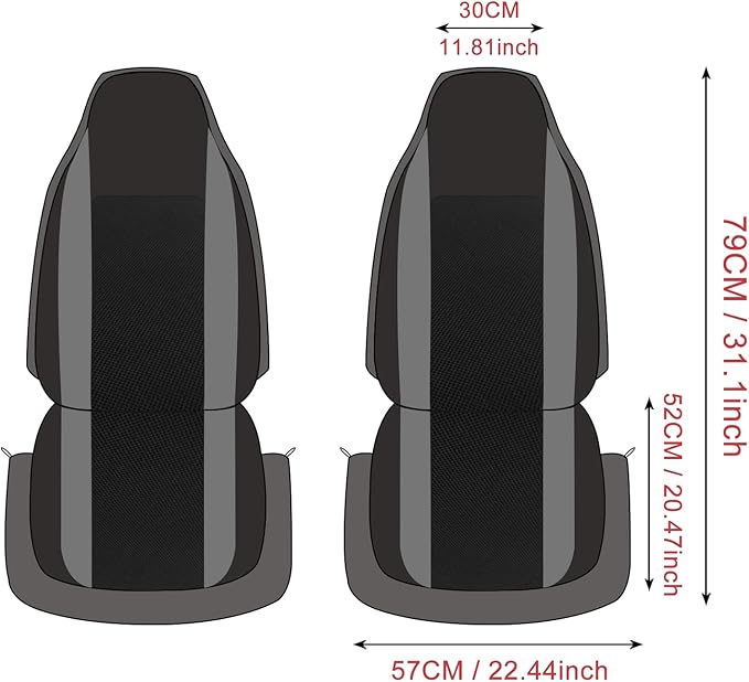 AUTOYOUTH Car Seat Covers - Bucket Seat Cover Seat Achieve The Perfect Combination of Style and Protection with Universal Fit Seat Covers for Sedan, Truck, SUV(Black Blue)…