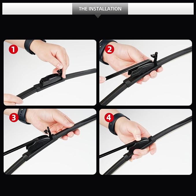 Front and Rear Windshield Wiper Blades, 3 Pcs Front and Back Windshield Wipers Blades Replacement for Lexus UX 250h 300h 2019-2025, 26" 16" 12", Car Window Wiper Blades from 2019 to 2025