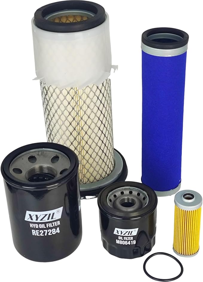 Maintenance Filter Kit Compatible with John Deere 790 Engine 3TNE84 (SN -790000) Compact Utility Tractor M806419 M801101 MIU804763 RE27284 UC11955 CH12881 Hydraulic Oil Fuel Air Filter Service