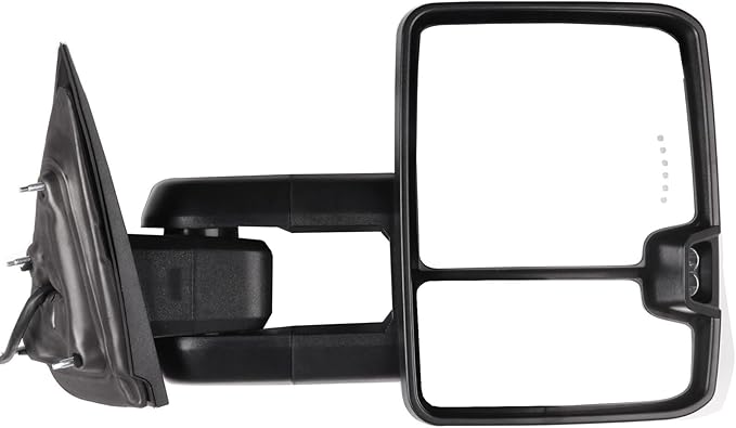 ECCPP Towing Mirrors Tow Mirrors With 2014-2020 For Chevy Silverado For GMC Sierra 1500/2500/3500 HD Power Adjusted Heated Led Turn Signal Running Light Black Pickup Truck