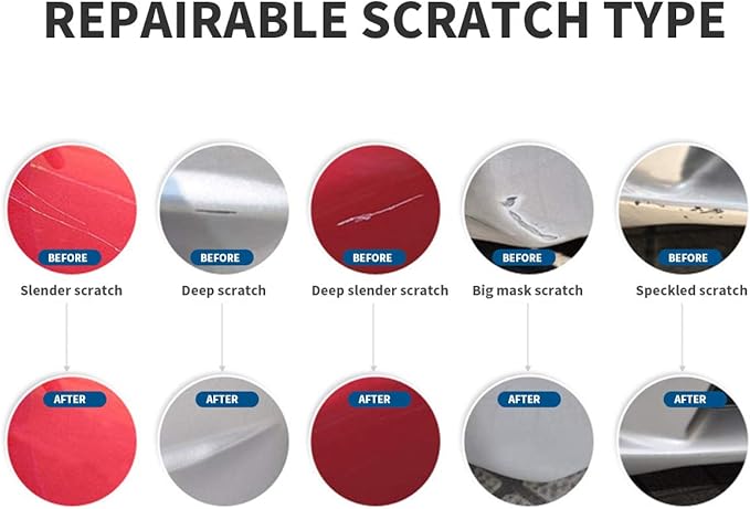 Touch Up Paint for Cars Paint Scratch Repair, Waterproof Auto Scratch Remover Pen (White)