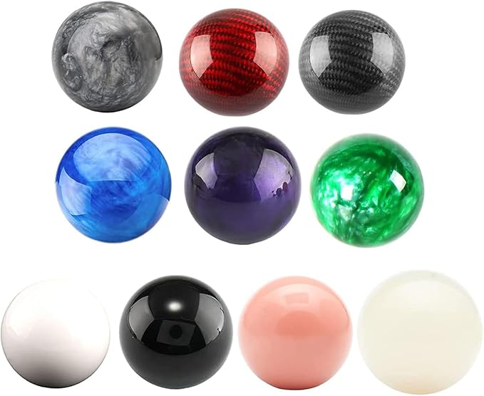 Round Ball Shift Knob Universal Luminous Gear Shift Knob 5 6 Speed for Manual Automatic Vehicles with Adapters (Cream to Blue)