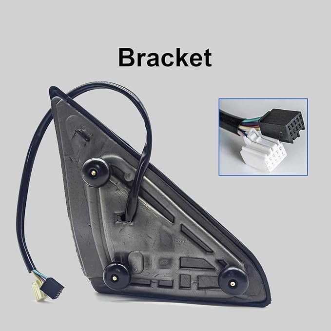 WLLW Towing Mirrors fit for 2009-2018 Dodge Ram 1500 2500 3500 Pickup with Power Adjusted, Heated, Turn Signal Light, Temperature Sensor, Puddle Lamp, Black Cap