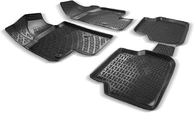 Kia Seltos 2021-2026 Floor Mats 3D Custom Fit Compatible with Kia Seltos Rubber Car Mats Laser Measured 1st & 2nd Row Floor Liners All Weather Waterproof Odorless Non-Slip (Front & Rear)