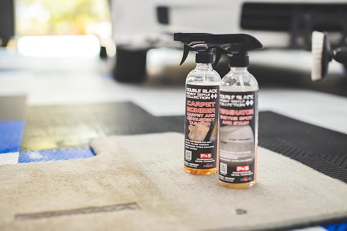 P & S PROFESSIONAL DETAIL PRODUCTS - Carpet Bomber Carpet and Upholstery Cleaner; Citrus-Based Cleaner Dissolves Grease and Lifts Dirt; Highly Dilutable; Great on Engines and Wheel Wells (1 Quart)