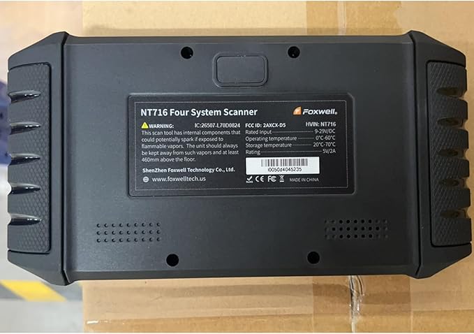 FOXWELL OBD2 Scanner NT716 Bidirectional Scan Tool, ABS SRS Transmission Engine, 9 Resets, Car Diagnostic Scanner with ABS Bleeding/SAS/Oil Light/EPB/BMS/DPF/Throttle Relearn/Injector, Black