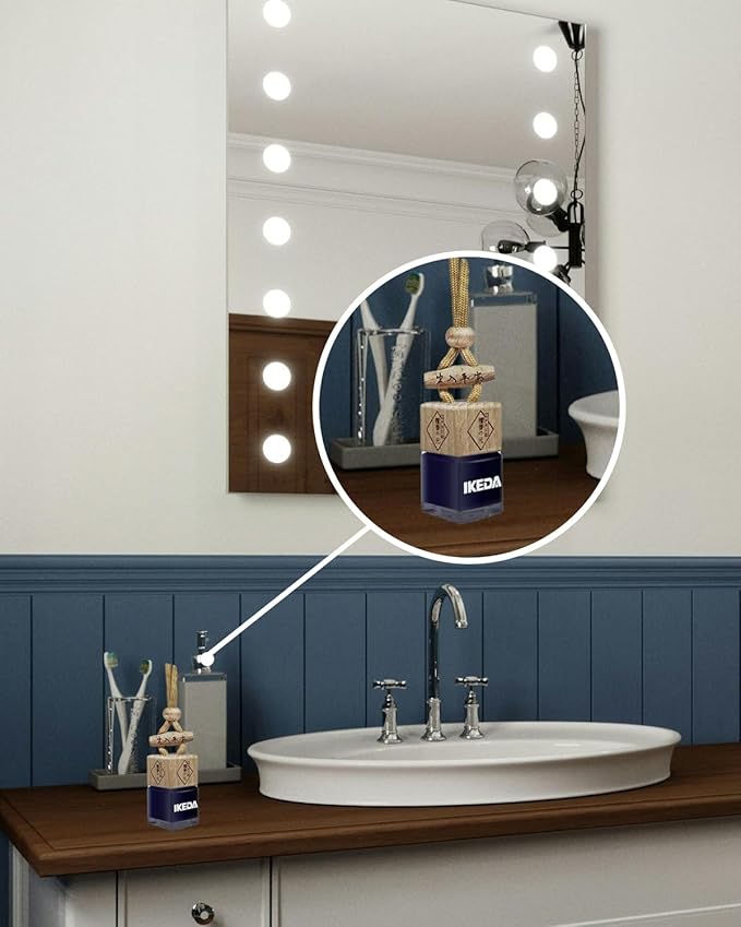 Car Air Freshener Hanging, Square 10ml Car Scent Vent Clip Bottle, 45-Days Long Lasting Fragrance, Essential Oil Diffuser Odor Eliminator for Women Men (Square-Dusk)