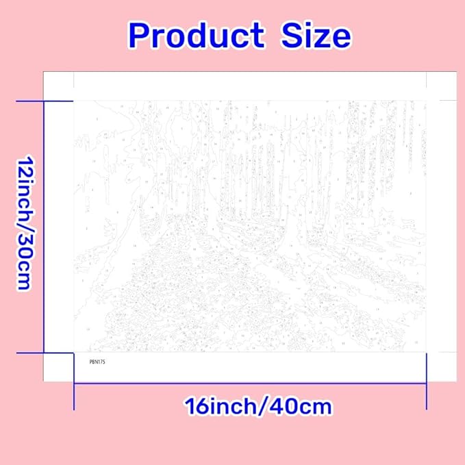 YANXIN Paint by Numbers Kit for Adults Beginners 2 Pack Paint by Numbers for Adults Rolled up Canvas for Home Decoration Creative Wall Art with Colorful Gift Box 12x16 inch Forest Sunrise 175-176