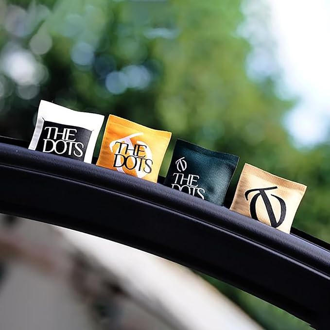 THEDOTS Series Coconut Lychee Car Vent Clip, Fabric Sachet Air Freshener, 30 Days Long-Lasting for Car Interior Decor, Non-Toxic (1 Pack)