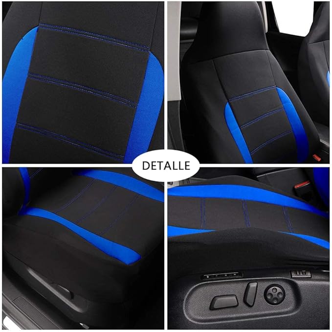 AUTOYOUTH Auto Car Front Seat Covers Bucket Seat Cover Airbag Compatible Auto Parts Motor Trend Car Accessories Universal Fit for Sedan Truck - Blue