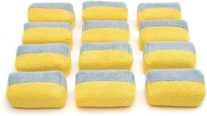 Ethos Ceramic Coating Applicator Pad – Microfiber Car Detailing Sponge with Built-in Barrier for Polish & Ceramic Coat – Sponge Pad for Smooth Application – Car Applicator Pads for Detailing