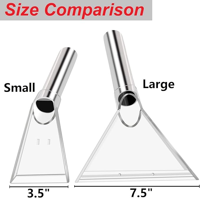 TunaMax Universal Work with All Shop Vacs Clear Extractor Attachment with 1-1/4" & 1-7/8" & 2-1/2" Adapters for Upholstery & Carpet Cleaning & Auto Detailing
