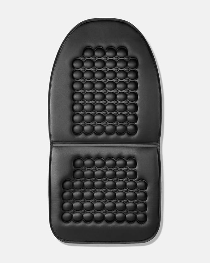 FREMONT AUTO Car Seat Cover Breathable Seat Protector- Made with Premium Polyester Fiber and Massage Magnet Bubble Cushion -Adjustable for Cars Truck SUV Vans, Airbag Compatible (Black 2PCS)