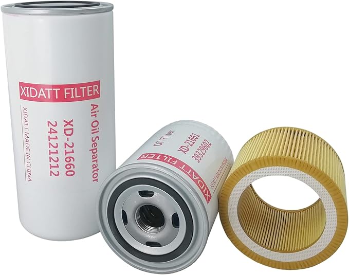 24121212 39329602 88171913 (Oil Separator+Oil Filter+Air Filter) Filter Kit Compatible With Air Compressor,XIDATT Filter Replacement Kit