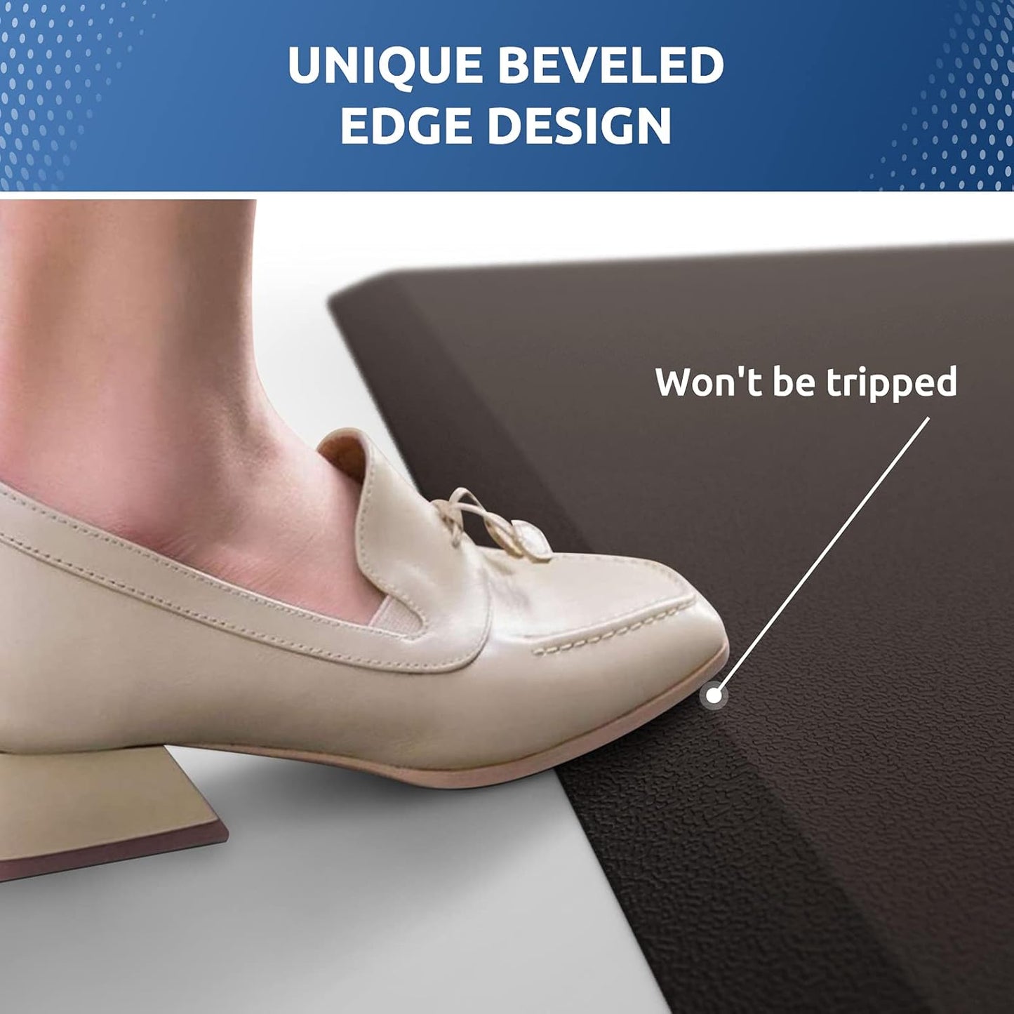 KitchenClouds Kitchen Mat Cushioned Anti Fatigue Rug 17.3"x28" Waterproof Non Slip Standing Desk Mat Comfort Floor Mats for Kitchen House Sink Office (Chocolate)