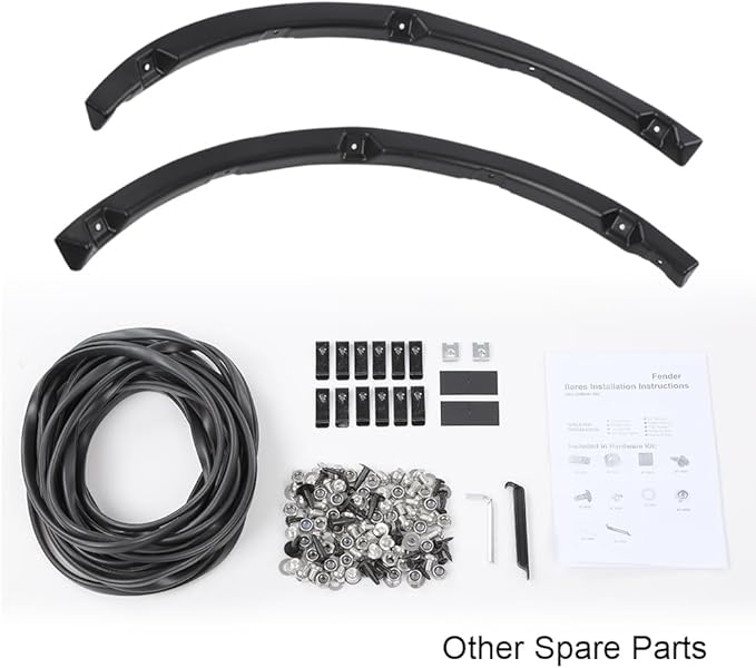 CHEDA Fender Flares Compatible with Ford F150 Styleside with 67.0"/78.8"/97.4" bed length models 2009-2014 (Do not fit Platinum and Raptor models) 4PCS Black Pocket Rivet Style Textured