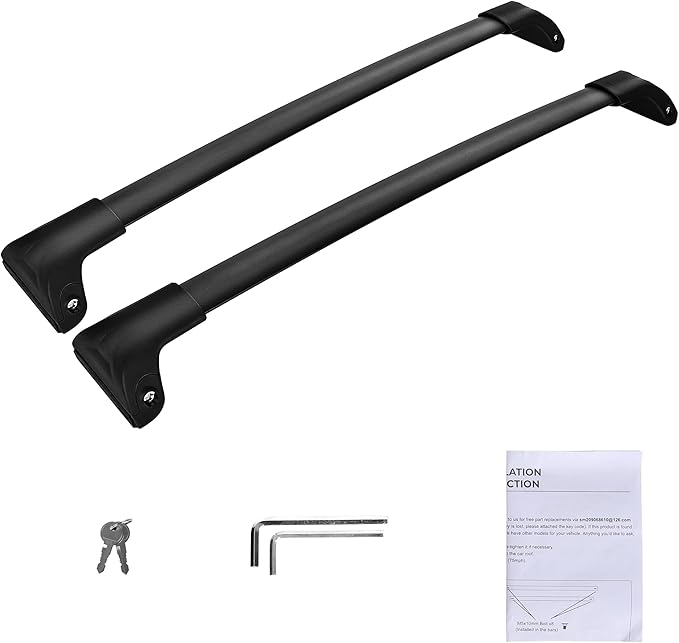 FLYCLE 220lbs Roof Rack Crossbars Fit for 2016-2019 Explorer with Anti-Theft Lcok, Aluminum Heavy Duty Cross Bars Rooftop Luggage Kayaks Bicycles Snowboard Canoe Carrier Cargo Bag