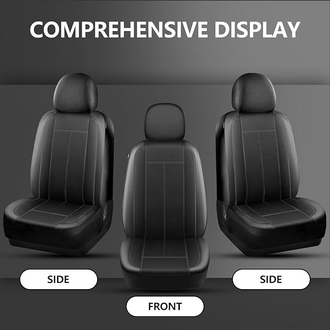 Neoprene Waterproof Seat Covers, Composite EVA Car seat Covers, Car Seat Covers Front Seats Airbag Compatible,Durable Universal Automotive Comfort for Most Cars,Trucks,SUVs(Black 816)