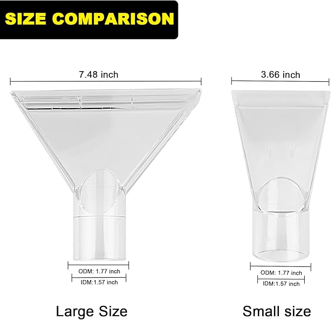 Carpet Vac Extractor Attachment-Tool - Cleaning Vacuum Clear Upholstery Car Detailing Turn Shop Vac into an Extractor