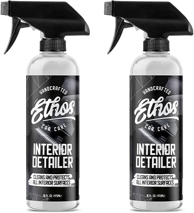 Ethos Interior Detailer Spray - Interior Car Cleaner Easily Cleans & Protects All Interior Surfaces | Non Greasy Satin Finish with UV Protection & Odor Neutralizing Agents | Coconut Scented