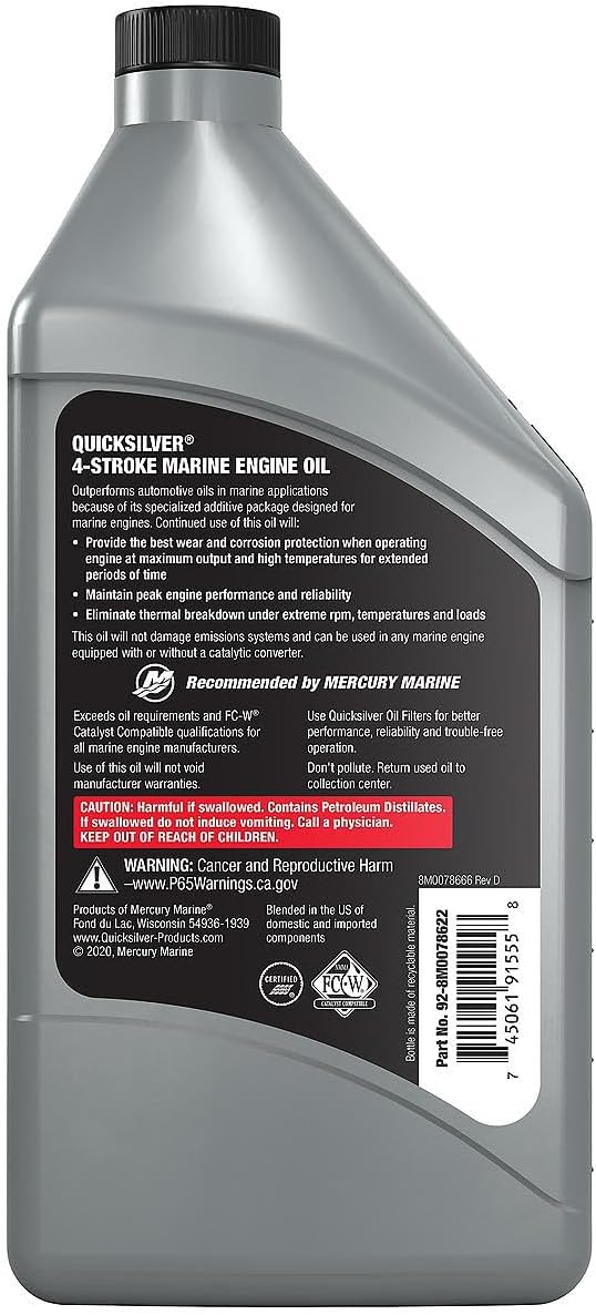 Quicksilver by Mercury Marine 25W-40 Marine Engine Oil