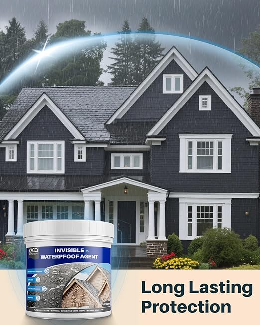 Transparent Waterproof Sealant,17oz Clear Transparent Waterproof Coating,Liquid Invisible Water Proof Agent for Roofs Walls,Garden,Bathroom,Kitchen Indoor & Outdoor Water Proof Sealant