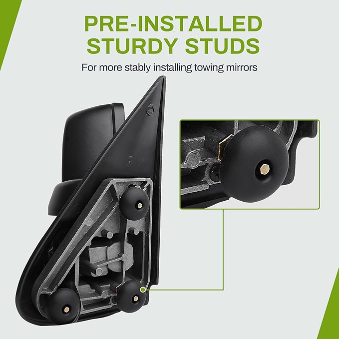 AUTOSAVER88 Towing Mirrors Compatible with 2003-2006 Chevy Silverado Tahoe Suburban Avalanche GMC Sierra Yukon Cadillac Escalade Power Heated LED Turn Signal Manual Telescoping Folding Clearance Light