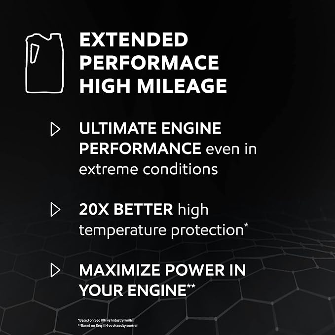 Mobil 1 Motor Oil 5W-30, 5 Quart (Pack of 2) | Extended Performance | High Mileage | Full Synthetic