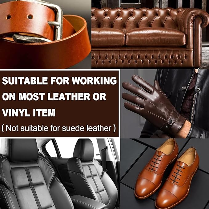 Leather Recoloring Balm, Leather Repair Kit, Leather Dye, Leather Color Restorer, Leather Scratch Remover, Leather Couch Paint, Repair, Leather Scratch Repair, Leather Restorer(Tan)