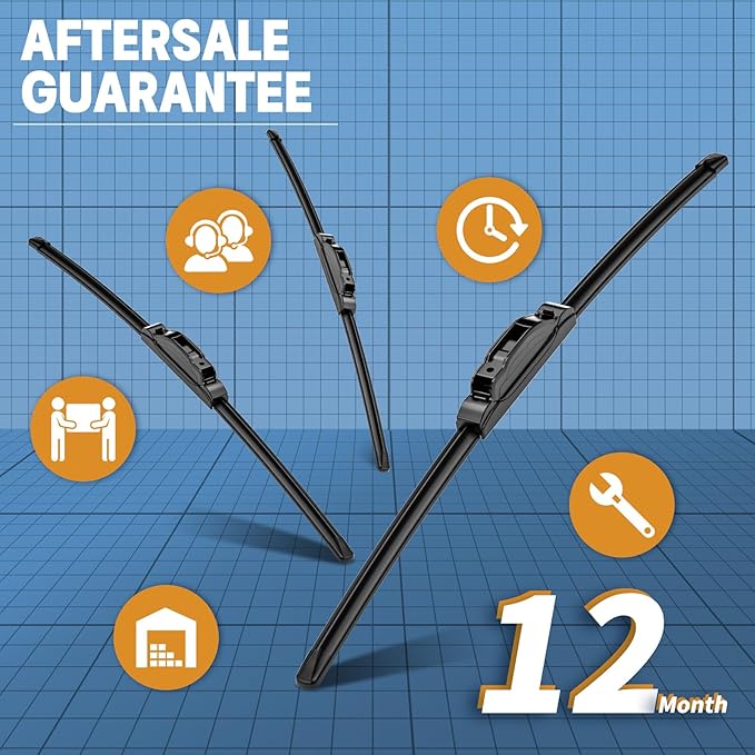 MIKKUPPA 24"+18" Wiper Blades, Replacement for 2012-2015 Chevy Chevrolet Cruze, 2006-2010 Kia Optima - All Season Windshield Wiper Blades, Pack of 2