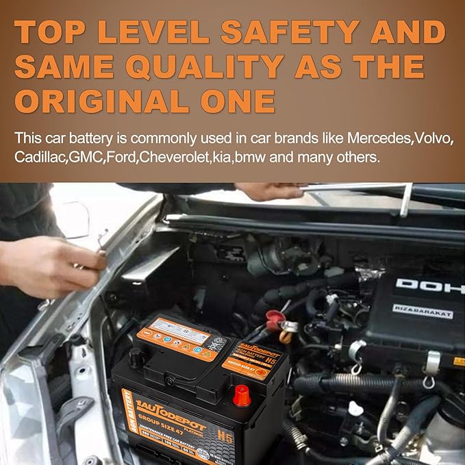 BCI Group 47 Car Battery, 12V 60Ah Size H5 Automotive Battery Premium Maintenance Free AGM Batteries, 680CCA, 100RC