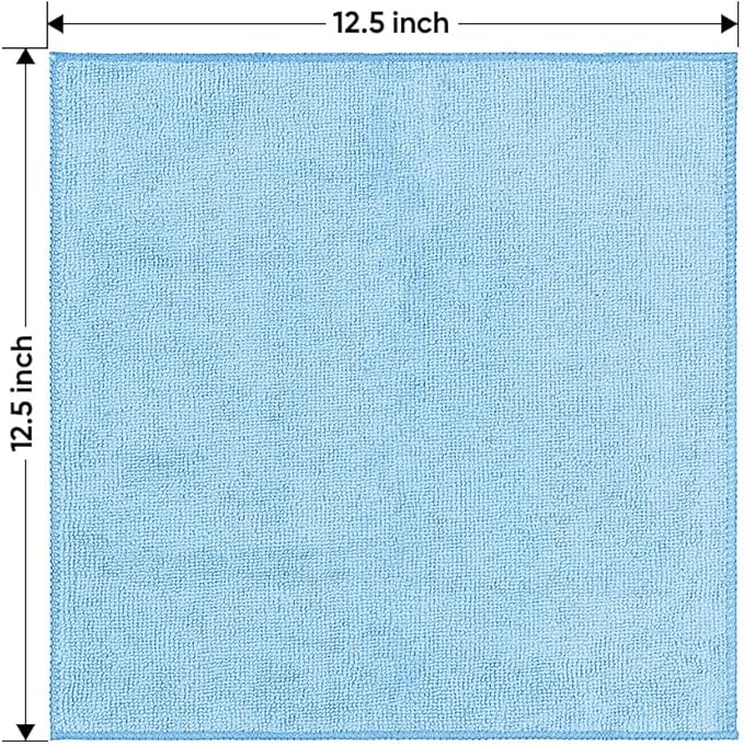 HOMEXCEL Blue Microfiber Cleaning Cloth 150 Pack, 12.5 x 12.5 inch Microfiber Towels for Cars, Ultra Absorbent Car Washing Cloth Cleaning Rags for Car Kitchen Window