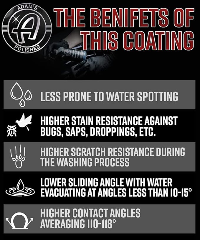 Adam's Polishes Graphene Ceramic Spray Coating - Sprayable Graphene Oxide Ceramic Coating for Cars, Boats, RV's & Motorcycle | Adds Extreme Gloss, Depth, Shine & Protection
