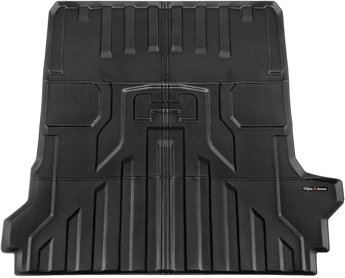 TripleAliners Truck Bed Mat Compatible with 2022 2023 2024 2025 GMC Hummer EV Pickup Accessories Vehicle Perfectly Flush All Weather Protection TPE Heavy Duty Pickup Car Bed Cargo Mat